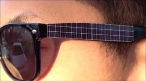 Panneaux solaires du des branche de lunettes 